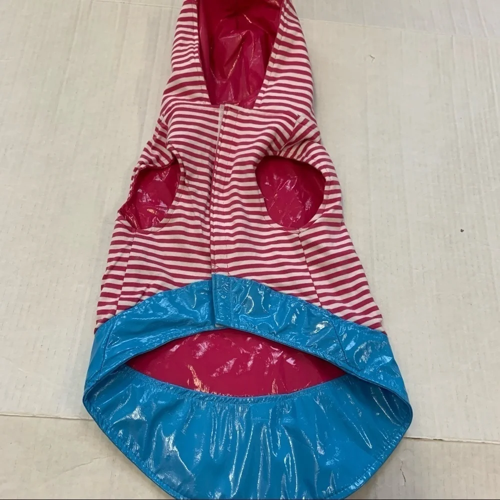 PINK Blue Reversible Dog Raincoat